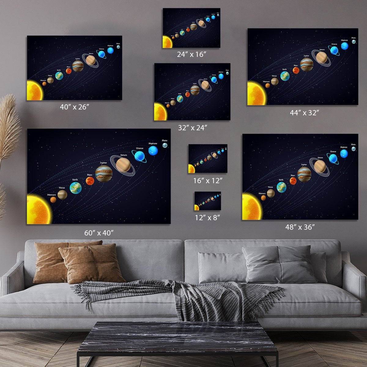 Planets that orbit the sun Canvas Print or Poster