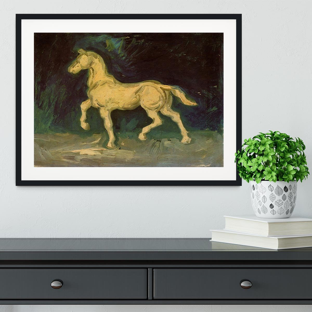 Plaster Statuette of a Horse by Van Gogh Framed Print - Canvas Art Rocks - 1