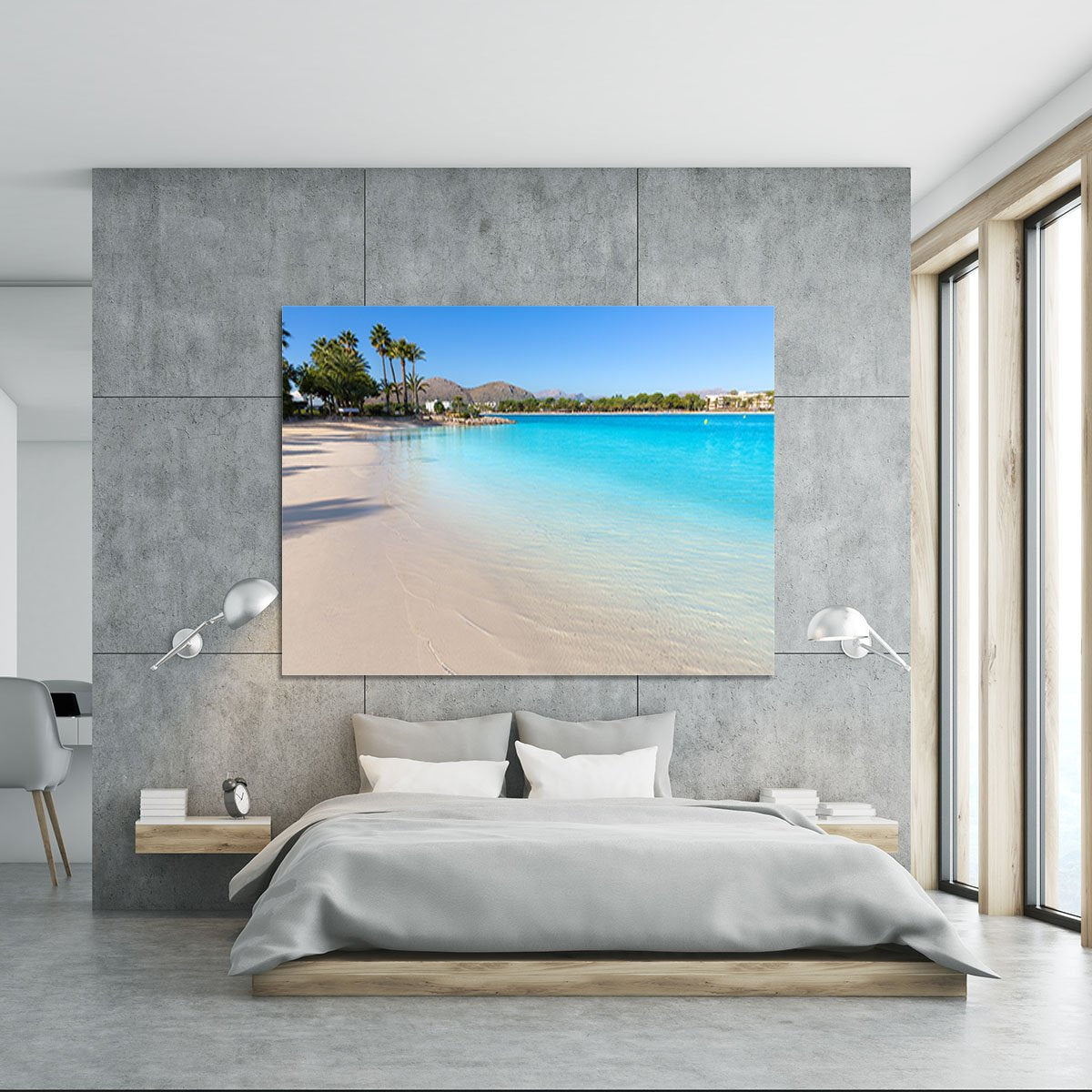 Platja de Alcudia beach Canvas Print or Poster