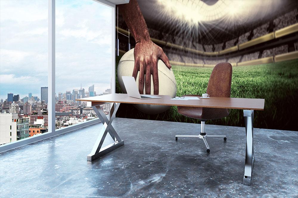 Player holding ball Wall Mural Wallpaper - Canvas Art Rocks - 3