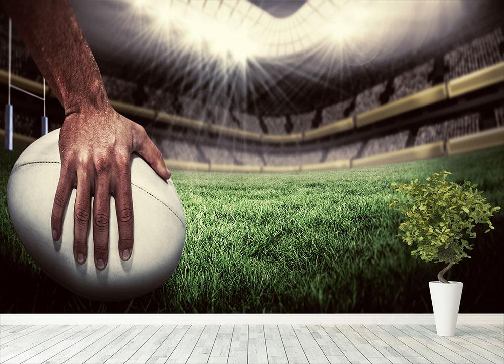 Player holding ball Wall Mural Wallpaper - Canvas Art Rocks - 4