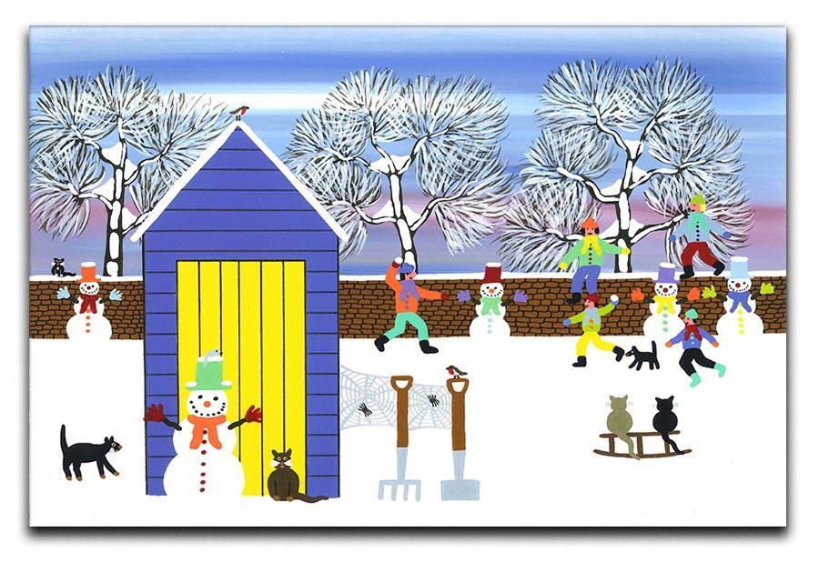 Playing in the snow by Gordon Barker Canvas Print or Poster - Canvas Art Rocks - 1