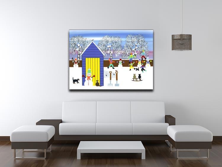 Playing in the snow by Gordon Barker Canvas Print or Poster - Canvas Art Rocks - 4