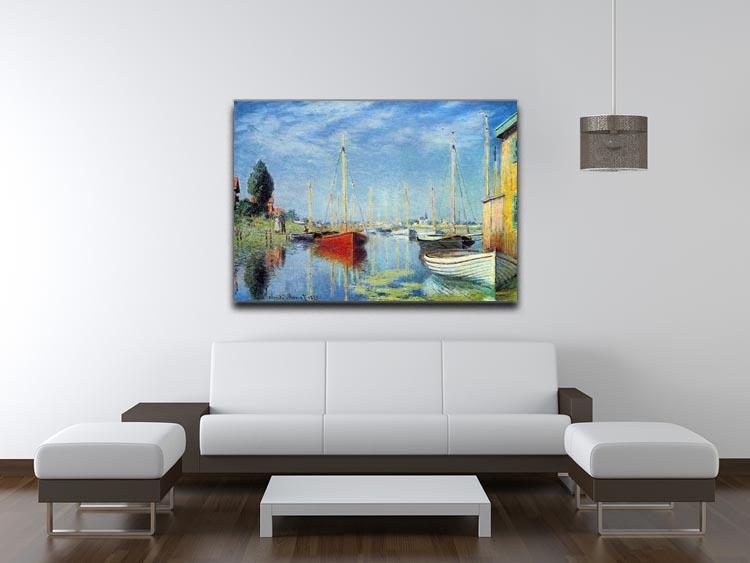 Pleasure Boats at Argenteuil by Monet Canvas Print & Poster - Canvas Art Rocks - 4
