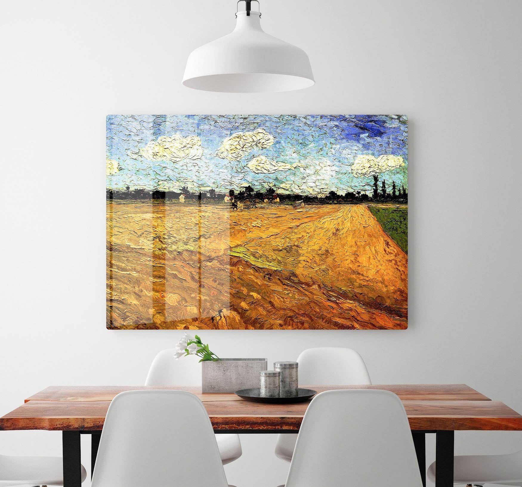 Ploughed Field by Van Gogh HD Metal Print