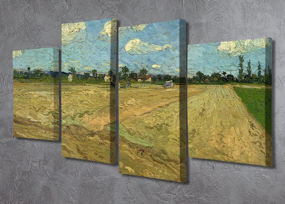 Ploughed fields by Van Gogh 4 Split Panel Canvas - Canvas Art Rocks - 2