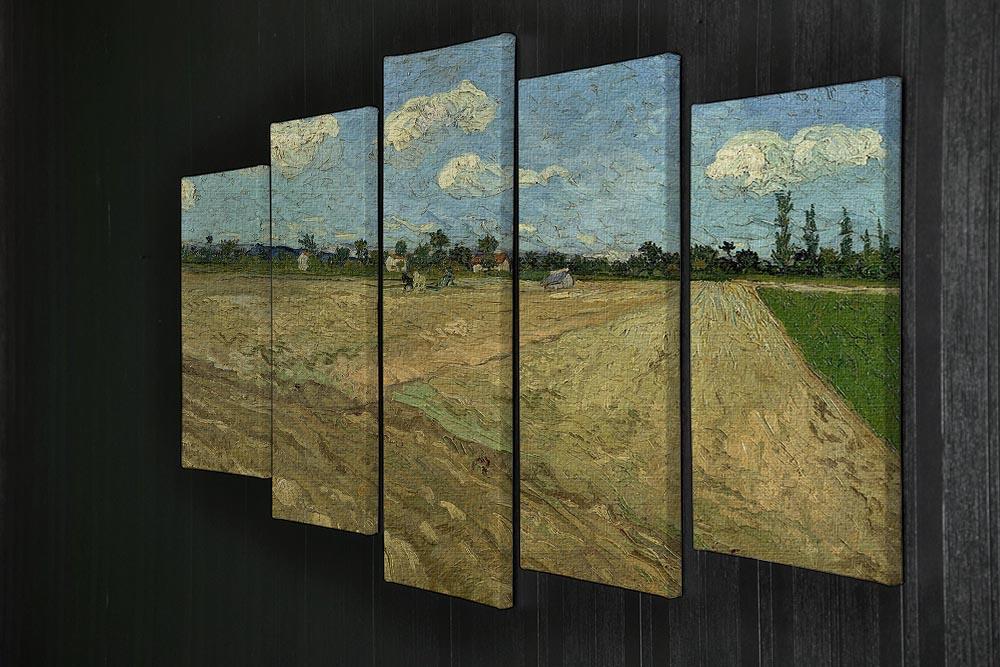 Ploughed fields by Van Gogh 5 Split Panel Canvas - Canvas Art Rocks - 2