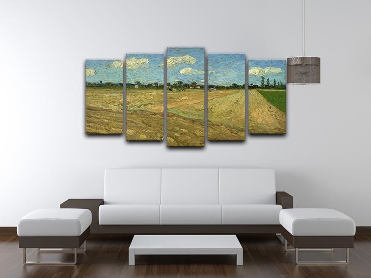 Ploughed fields by Van Gogh 5 Split Panel Canvas - Canvas Art Rocks - 3