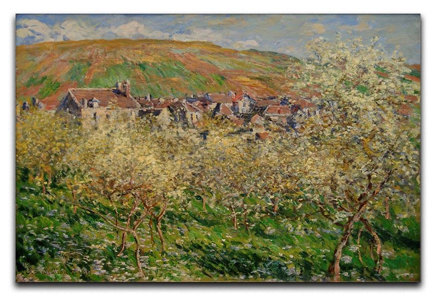 Plum trees in blossom by Monet Canvas Print & Poster  - Canvas Art Rocks - 1
