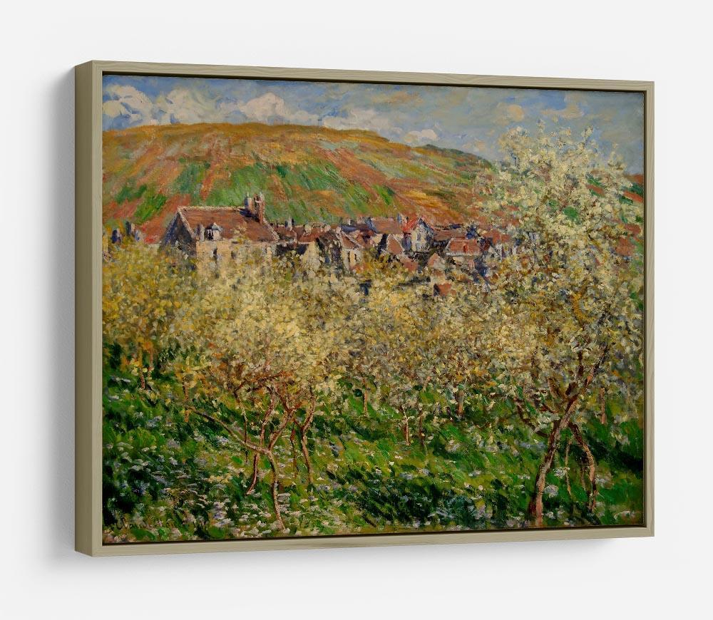 Plum trees in blossom by Monet HD Metal Print