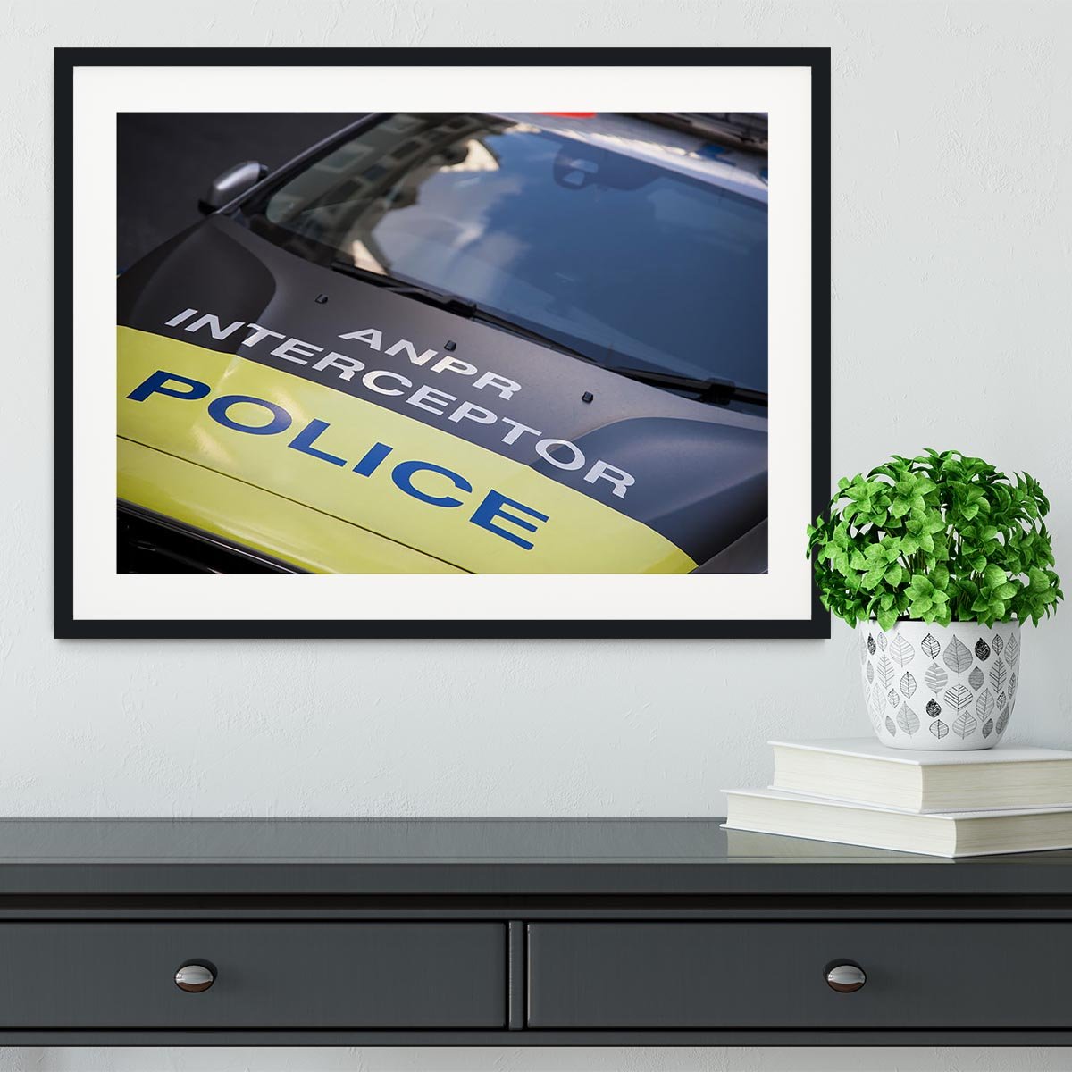 Police car Framed Print - Canvas Art Rocks - 1