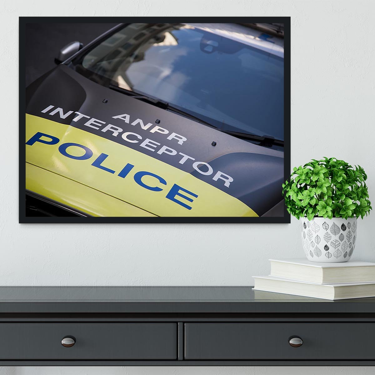 Police car Framed Print - Canvas Art Rocks - 2