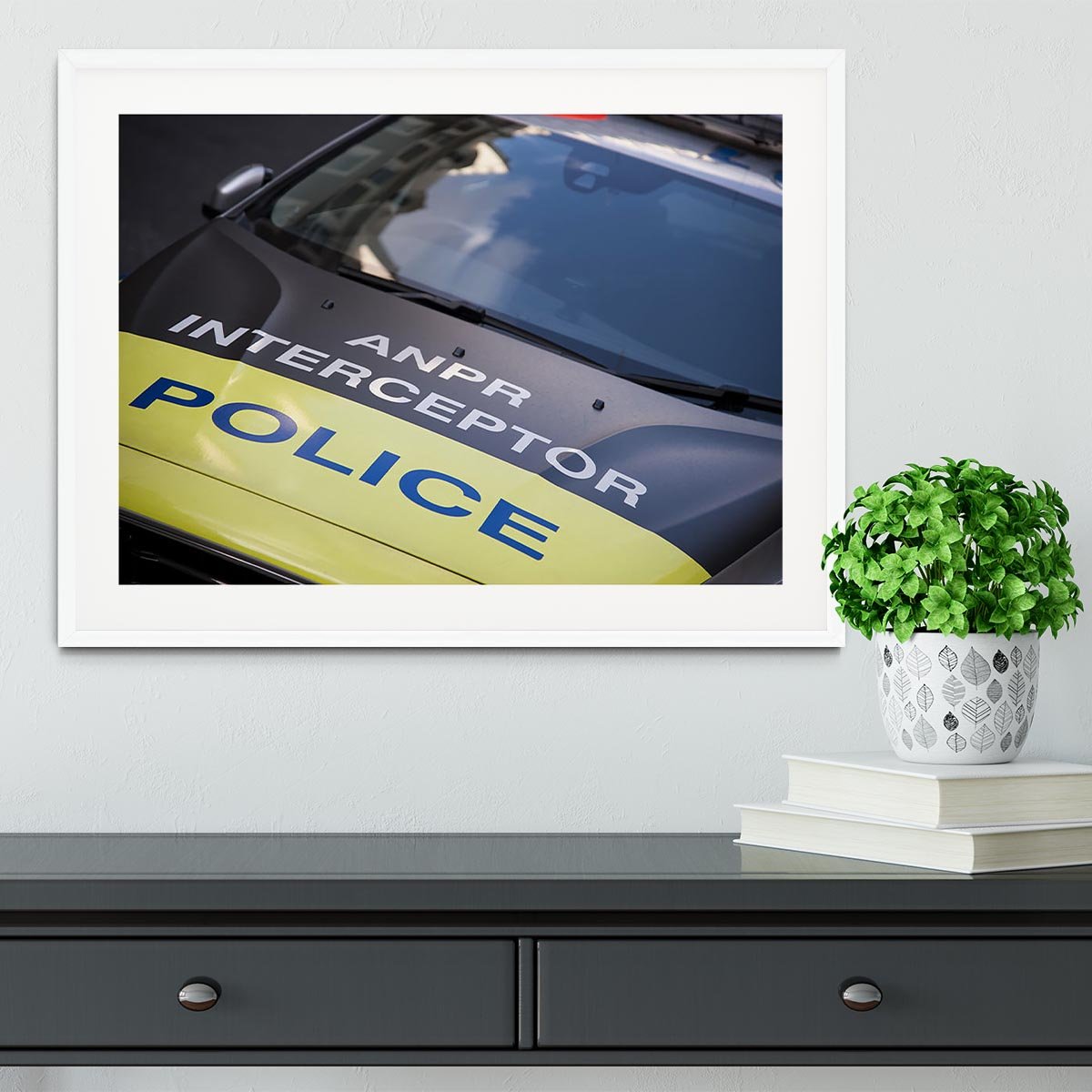 Police car Framed Print - Canvas Art Rocks - 5