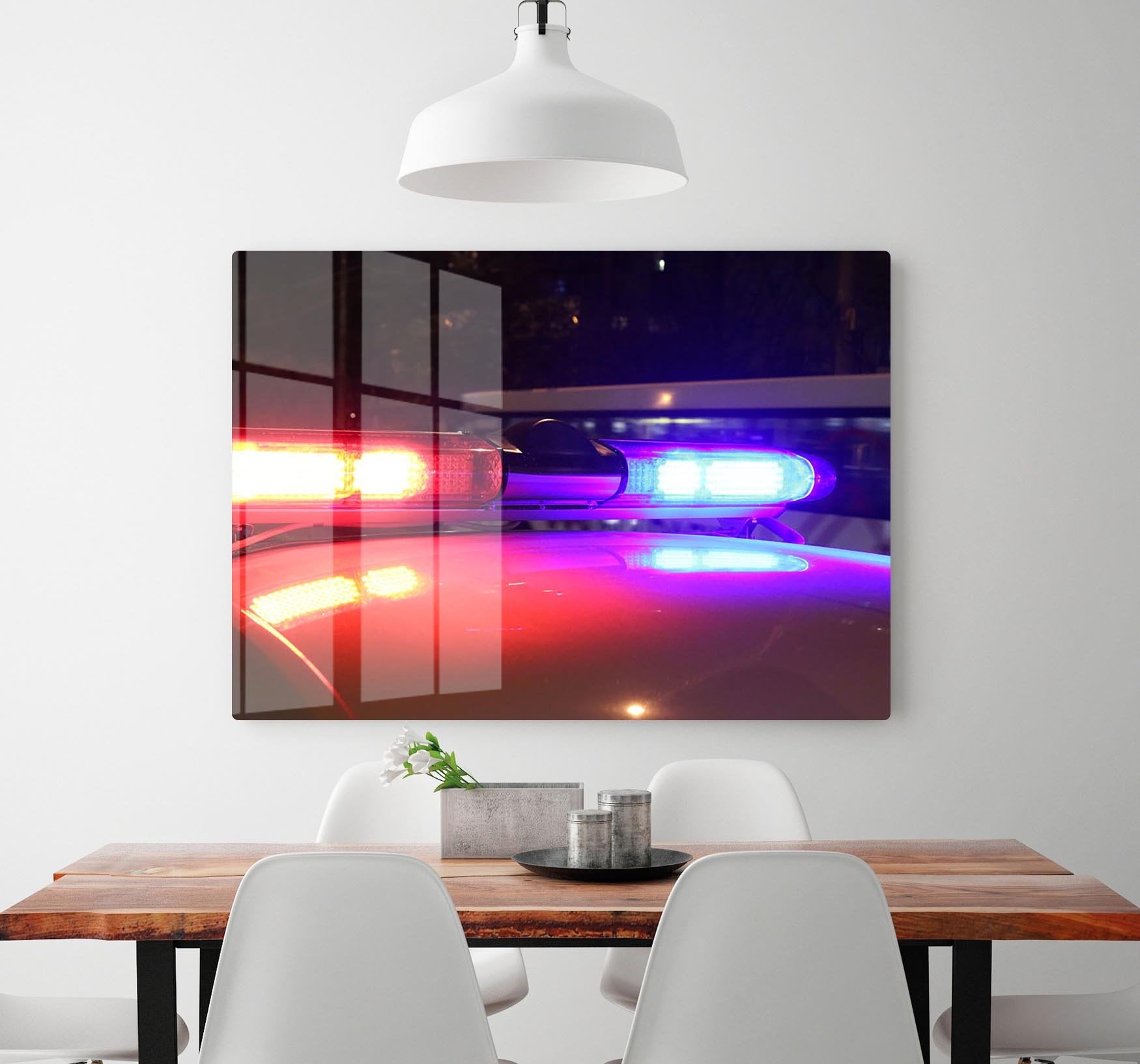 Police lights HD Metal Print