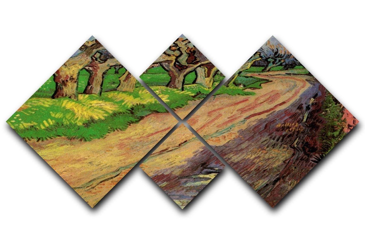 Pollard Willows by Van Gogh 4 Square Multi Panel Canvas  - Canvas Art Rocks - 1