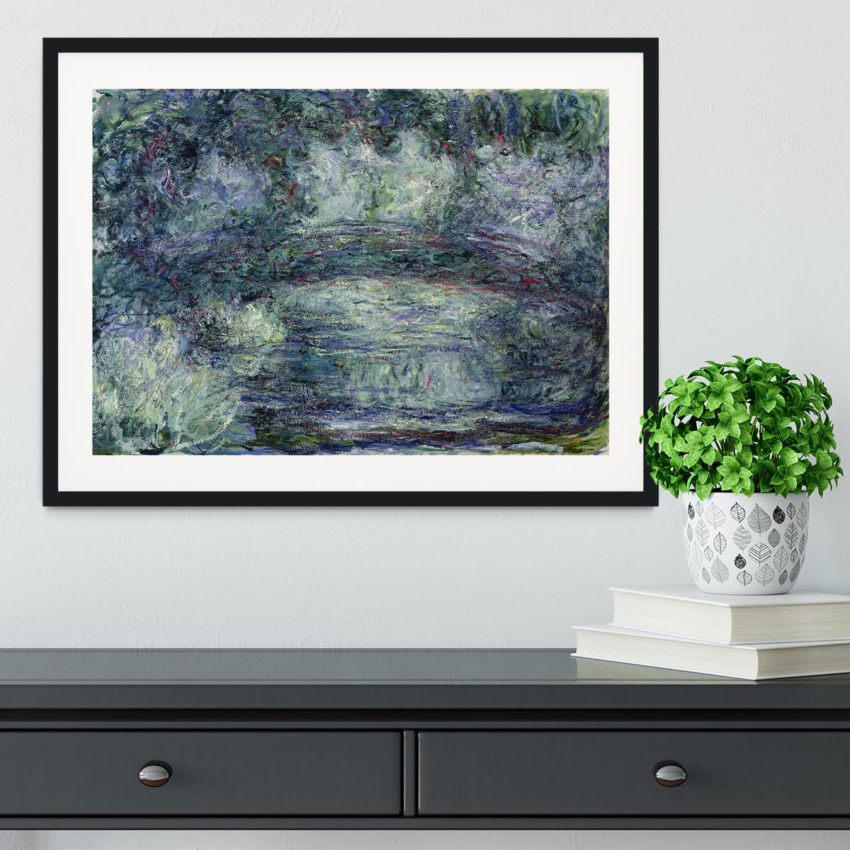 Pont Japonais Japanilainen silta by Monet Framed Print - Canvas Art Rocks - 1