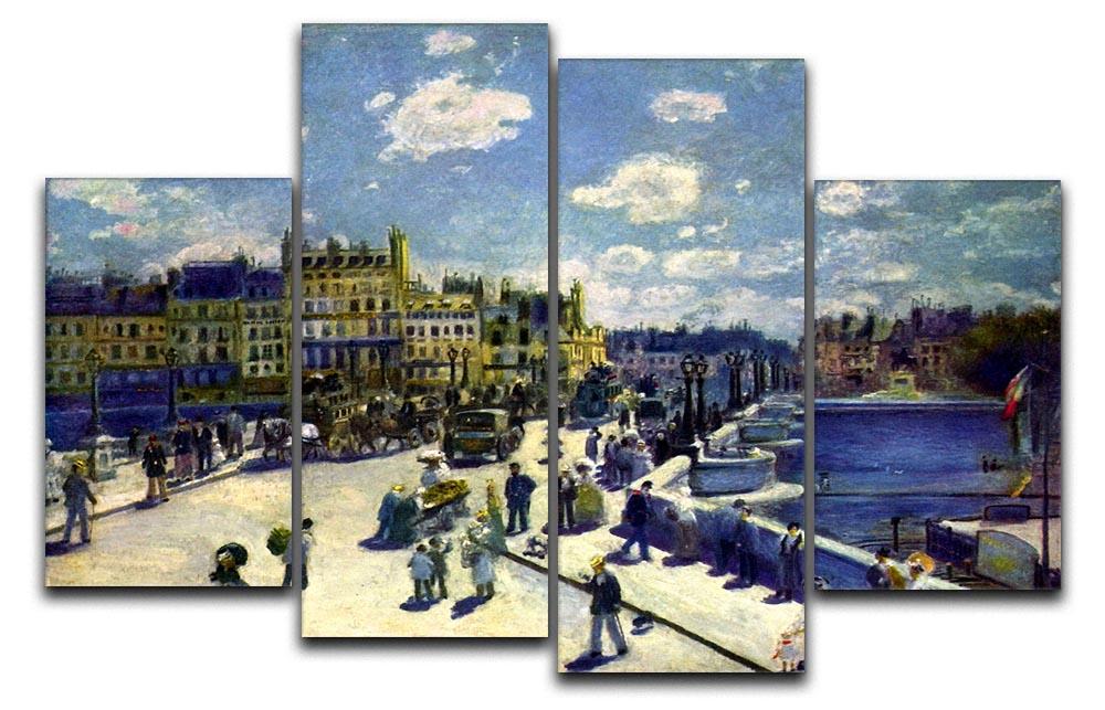 Pont Neuf by Renoir 4 Split Panel Canvas  - Canvas Art Rocks - 1