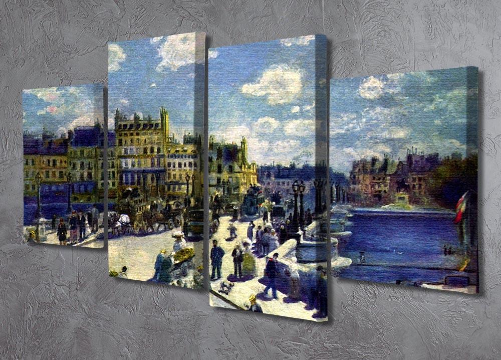 Pont Neuf by Renoir 4 Split Panel Canvas - Canvas Art Rocks - 2