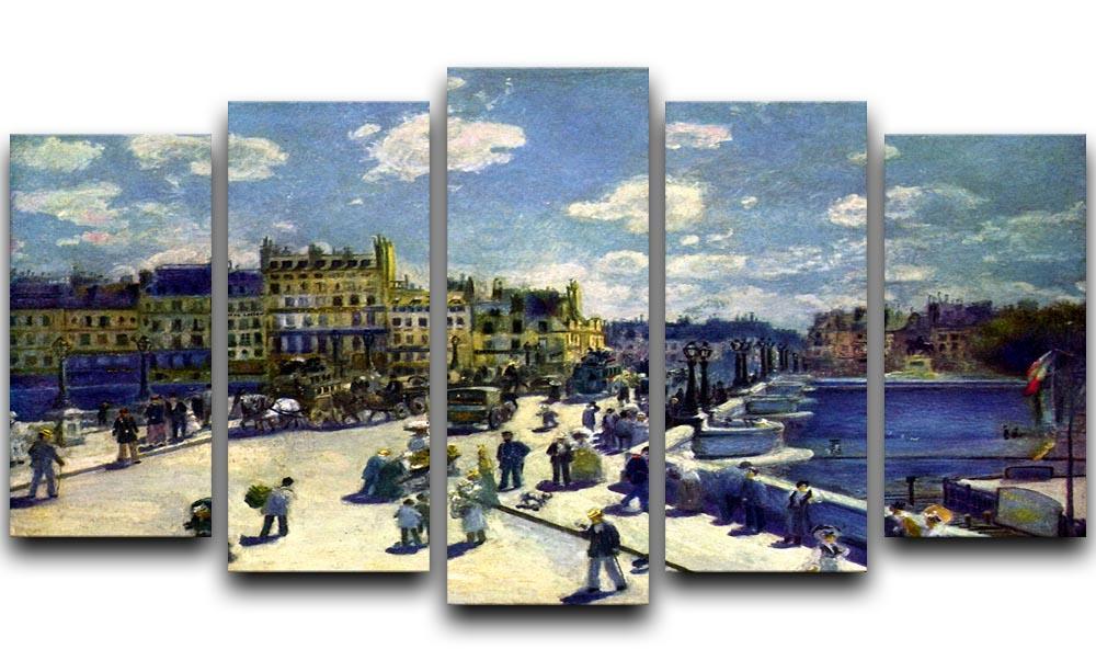 Pont Neuf by Renoir 5 Split Panel Canvas  - Canvas Art Rocks - 1