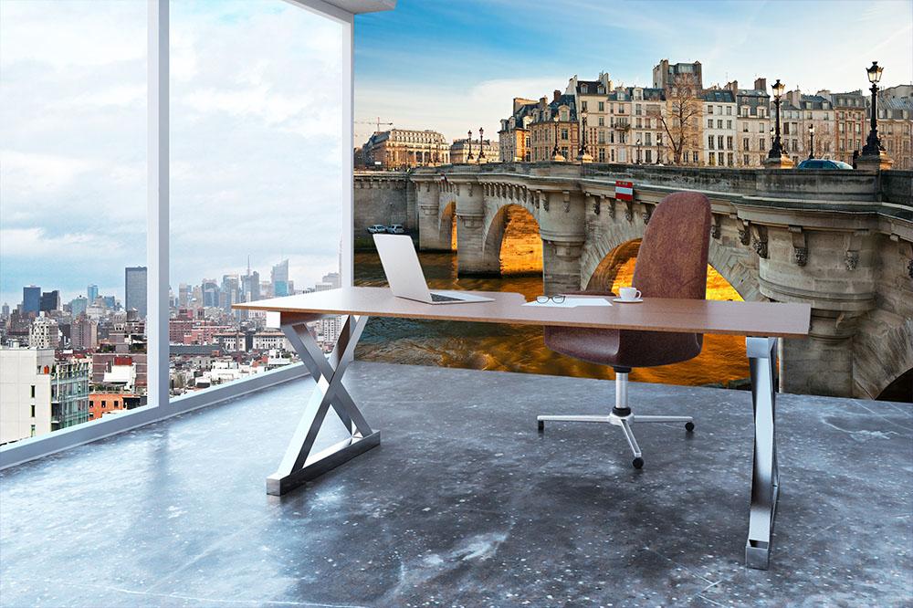 Pont neuf Ile de la Cite Wall Mural Wallpaper - Canvas Art Rocks - 3