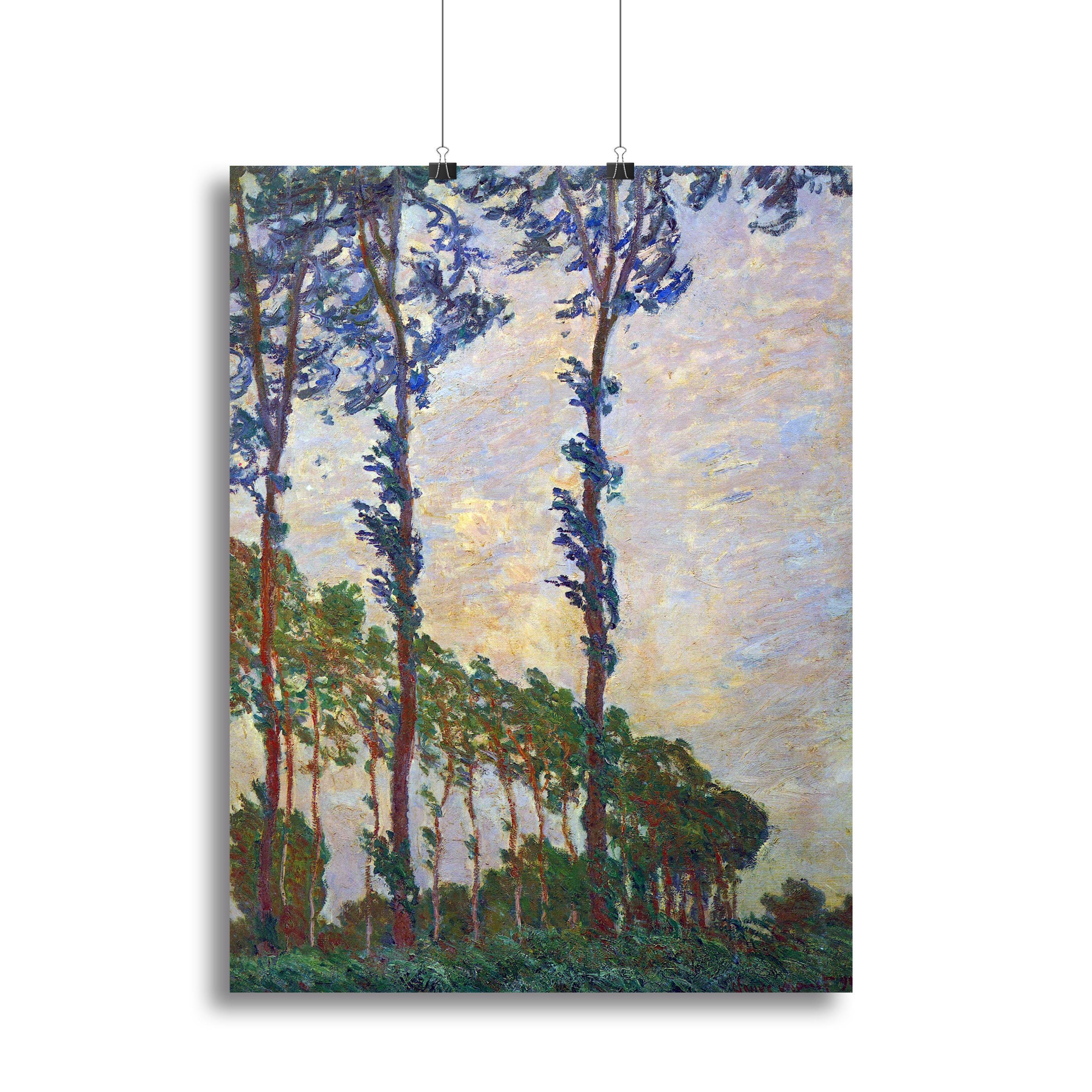 Poplar series wind by Monet Canvas Print or Poster