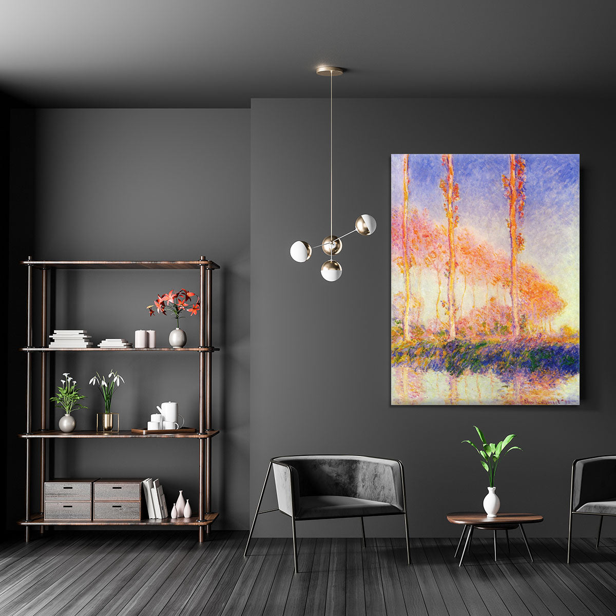 Poplars 2 by Monet Canvas Print or Poster - Canvas Art Rocks - 5