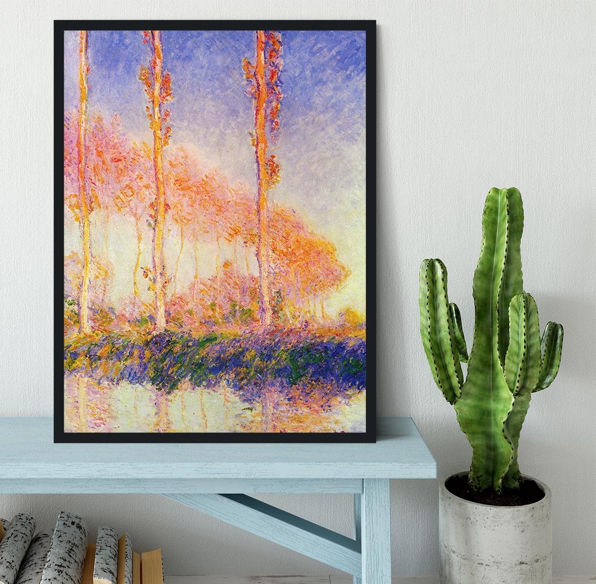 Poplars 2 by Monet Framed Print - Canvas Art Rocks - 2
