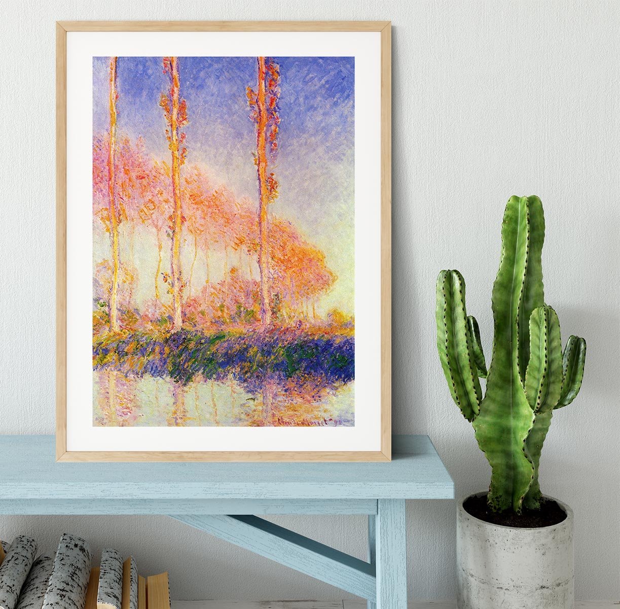 Poplars 2 by Monet Framed Print - Canvas Art Rocks - 3