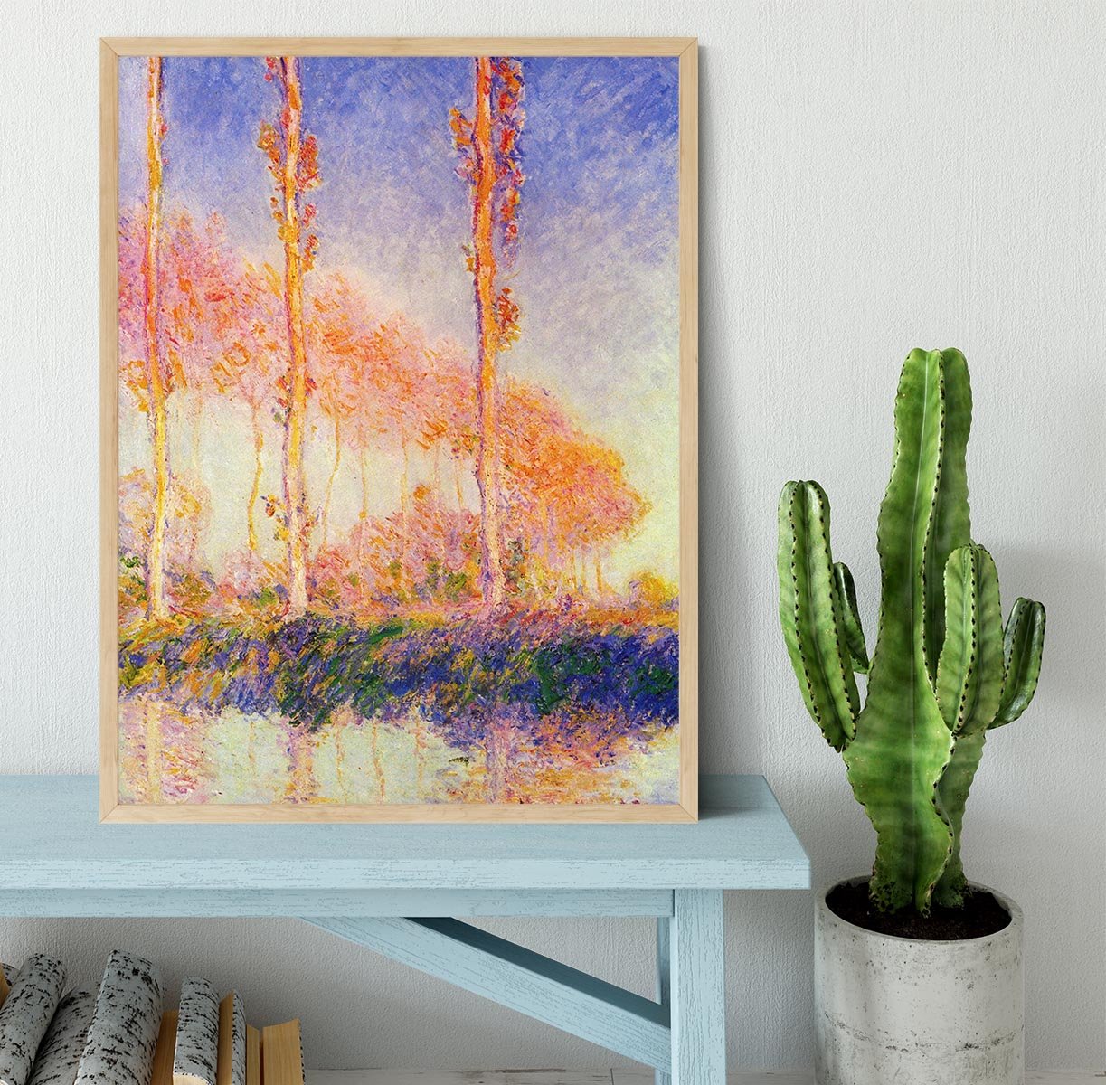 Poplars 2 by Monet Framed Print - Canvas Art Rocks - 4