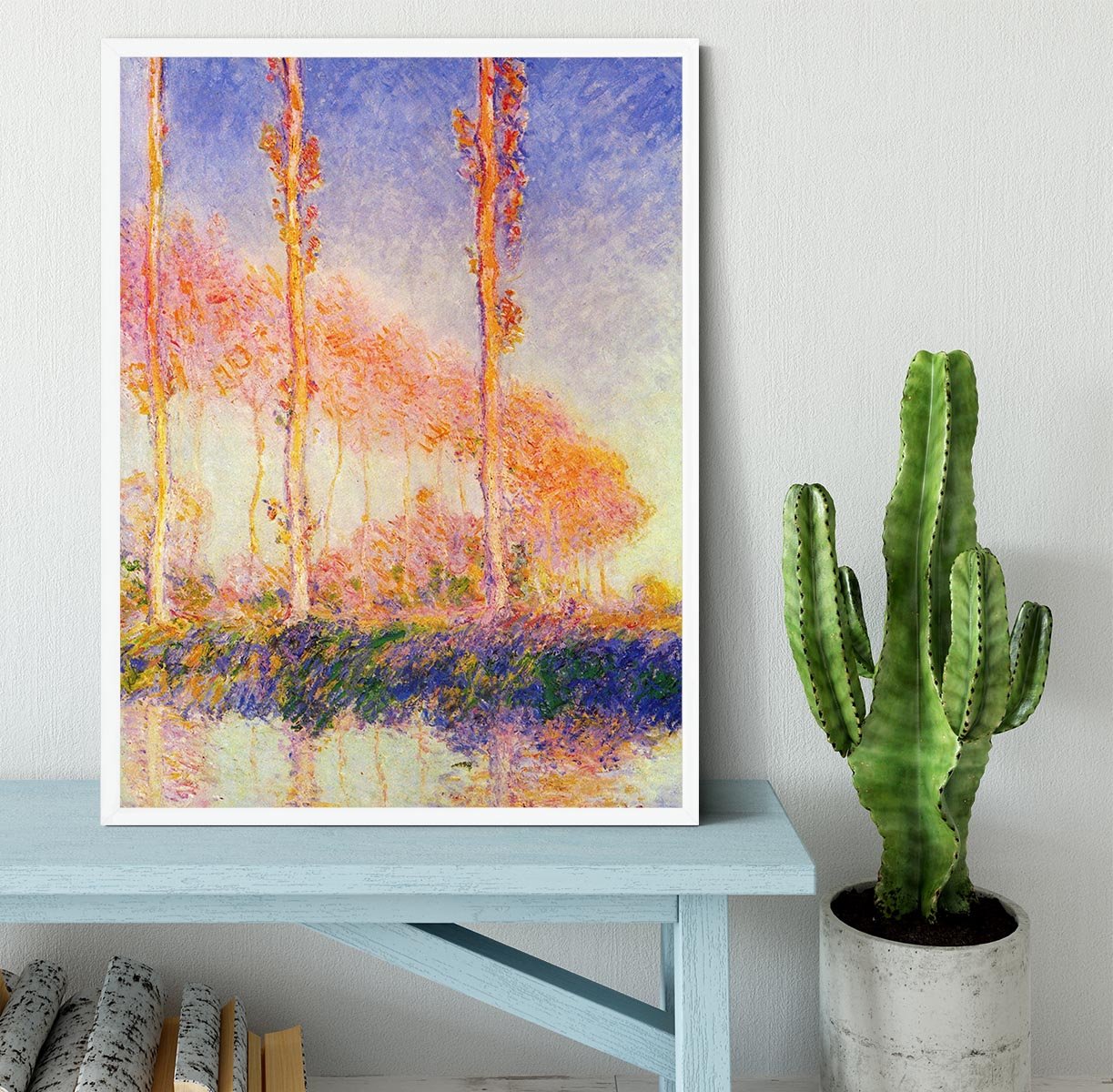 Poplars 2 by Monet Framed Print - Canvas Art Rocks -6