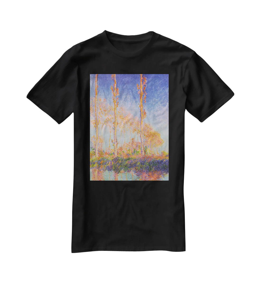 Poplars at Philadelphia by Monet T-Shirt - Canvas Art Rocks - 1