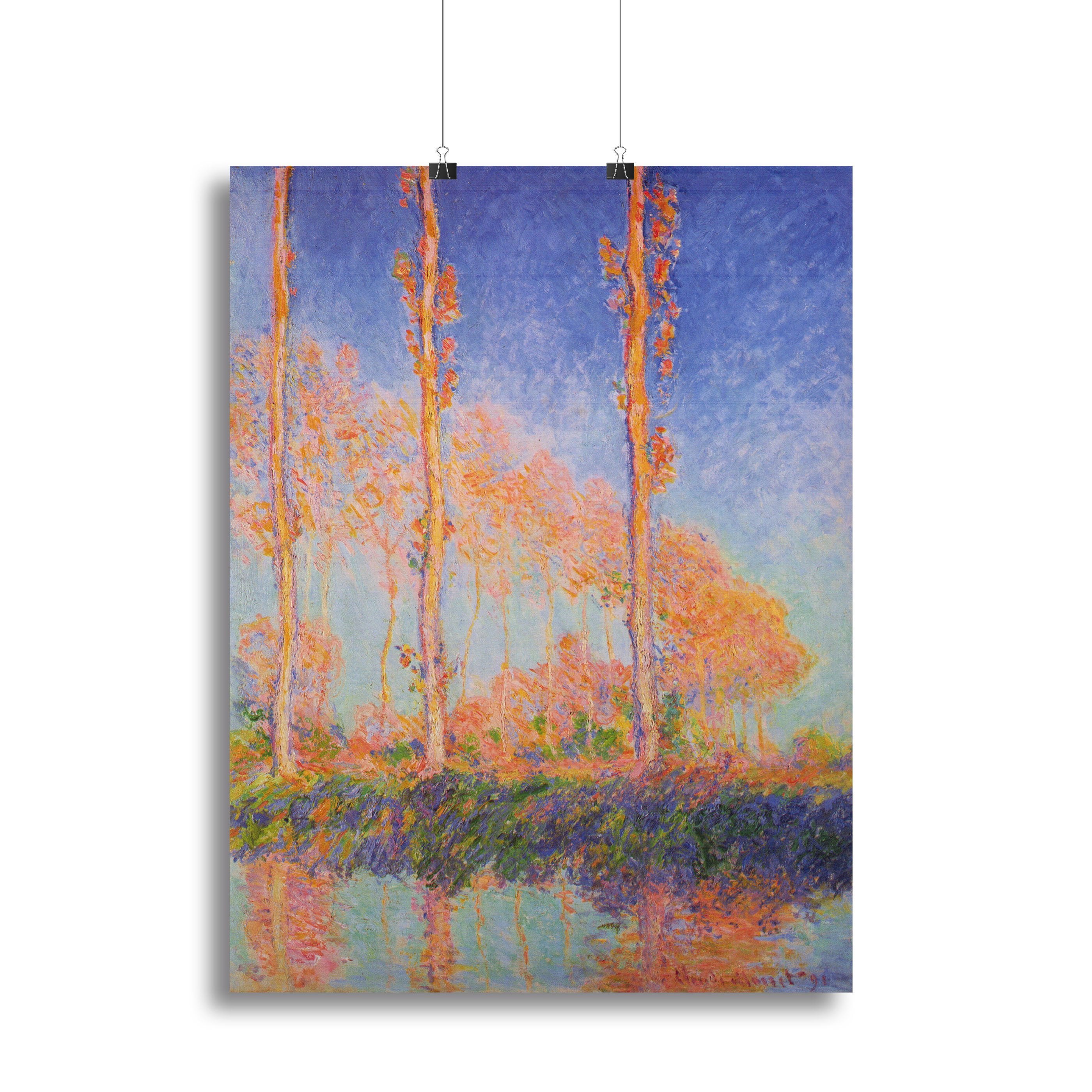 Poplars at Philadelphia by Monet Canvas Print or Poster