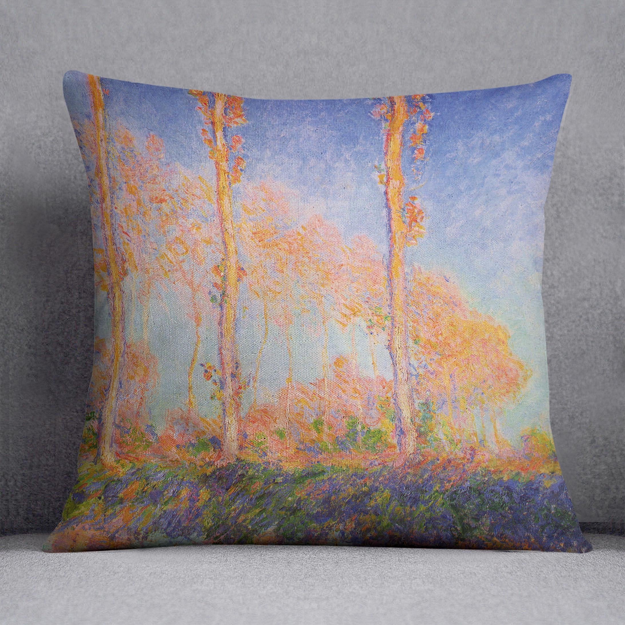 Poplars at Philadelphia by Monet Throw Pillow