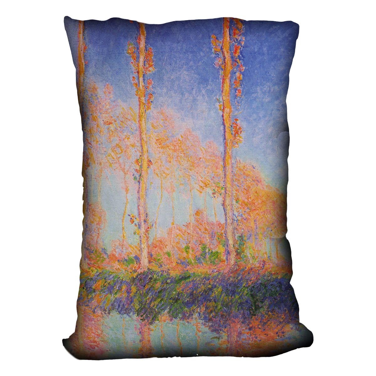 Poplars at Philadelphia by Monet Throw Pillow