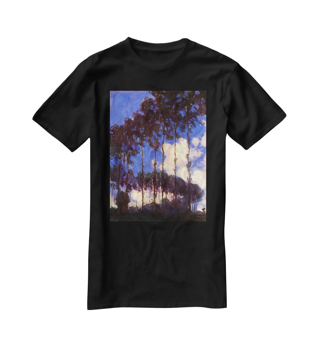 Poplars at the Epte by Monet T-Shirt - Canvas Art Rocks - 1