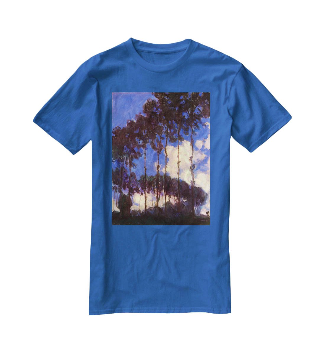 Poplars at the Epte by Monet T-Shirt - Canvas Art Rocks - 2