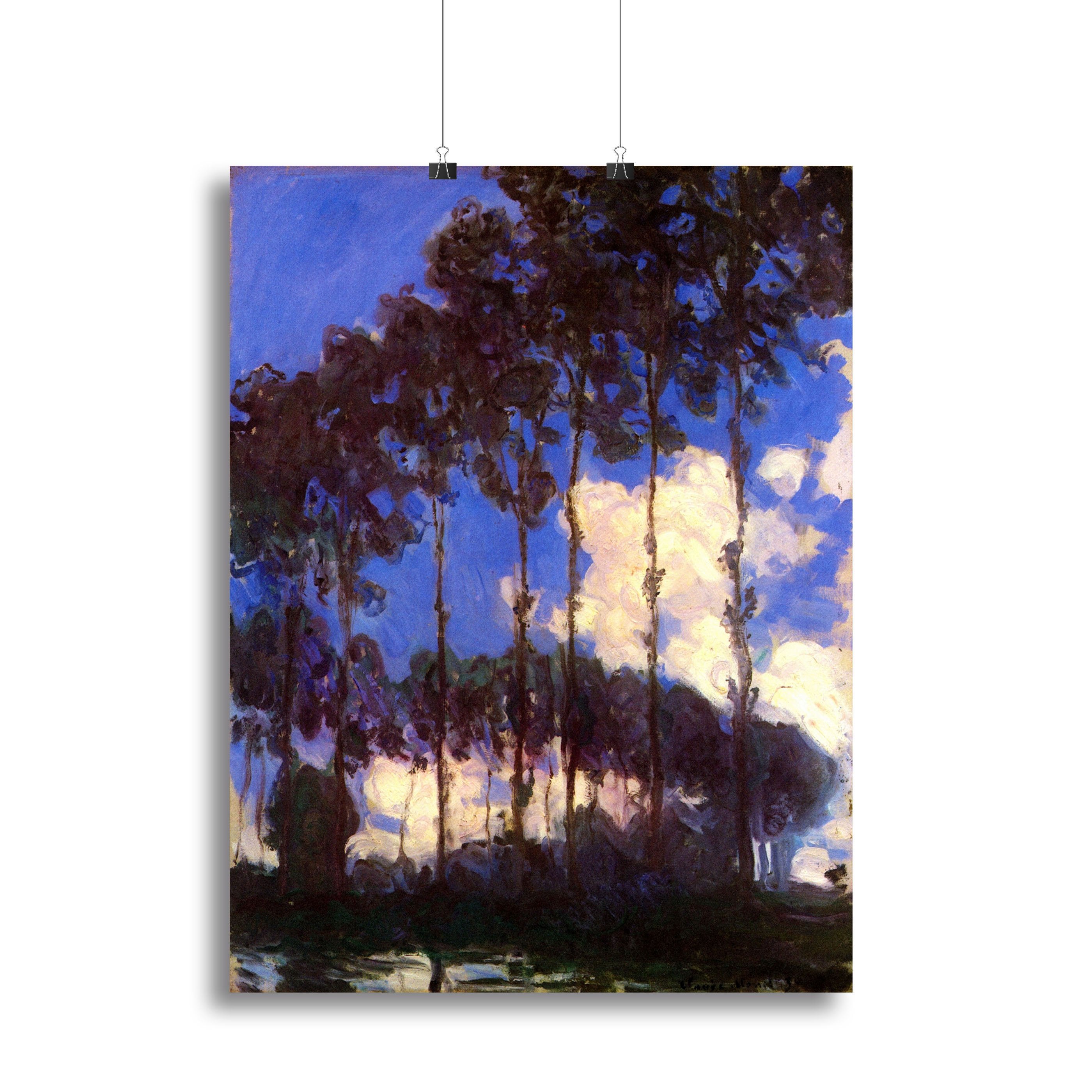 Poplars at the Epte by Monet Canvas Print or Poster
