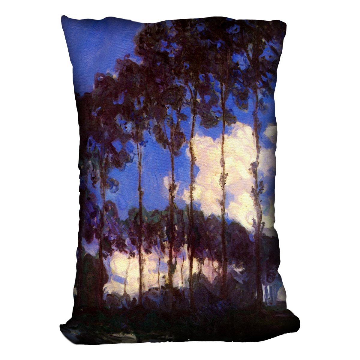 Poplars at the Epte by Monet Throw Pillow