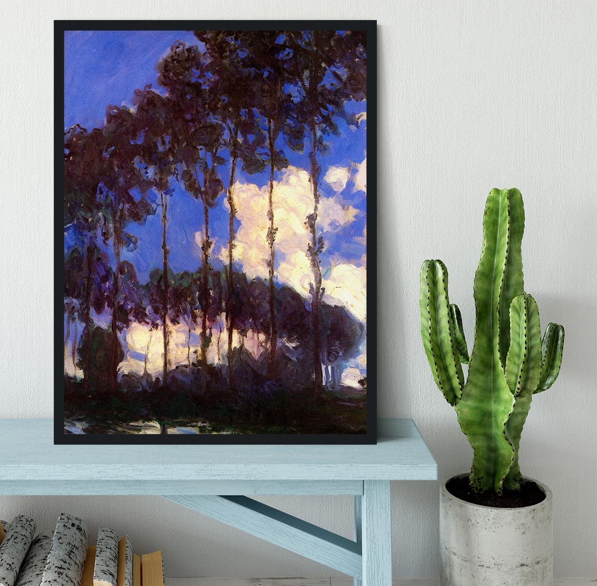 Poplars at the Epte by Monet Framed Print - Canvas Art Rocks - 2
