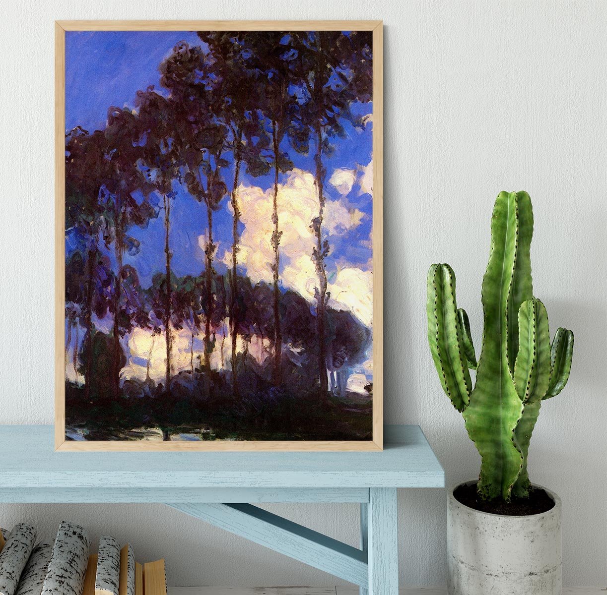 Poplars at the Epte by Monet Framed Print - Canvas Art Rocks - 4