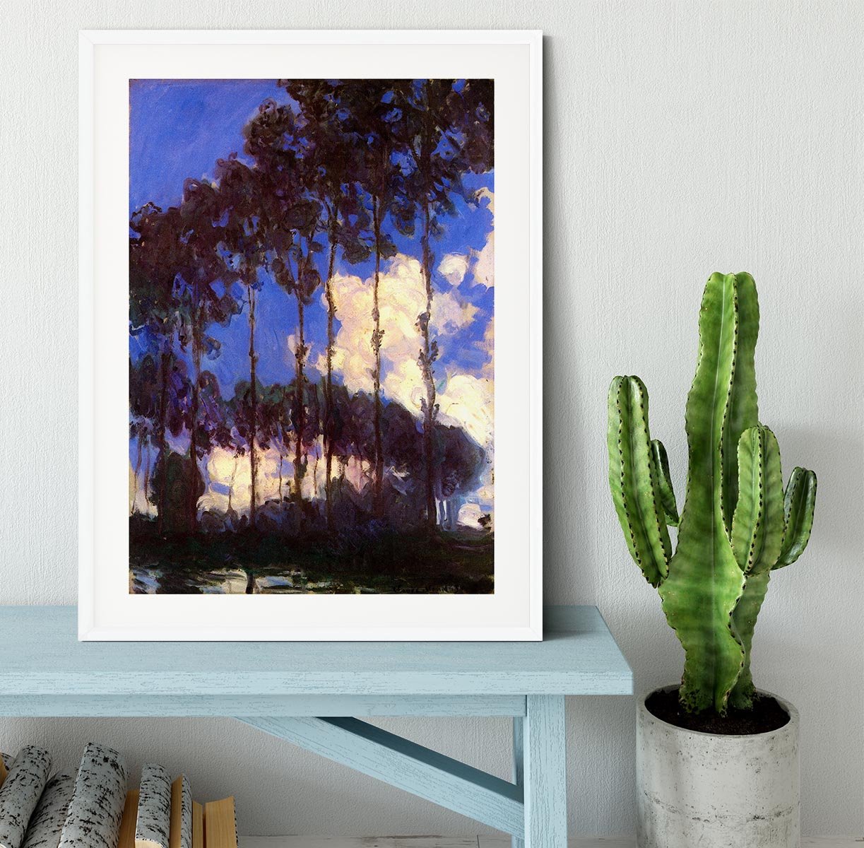 Poplars at the Epte by Monet Framed Print - Canvas Art Rocks - 5