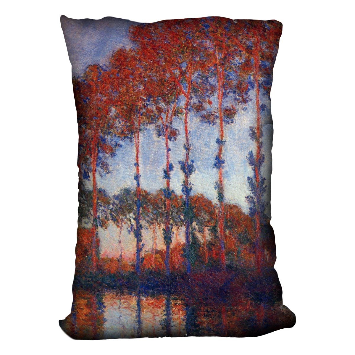 Poplars by Monet Throw Pillow