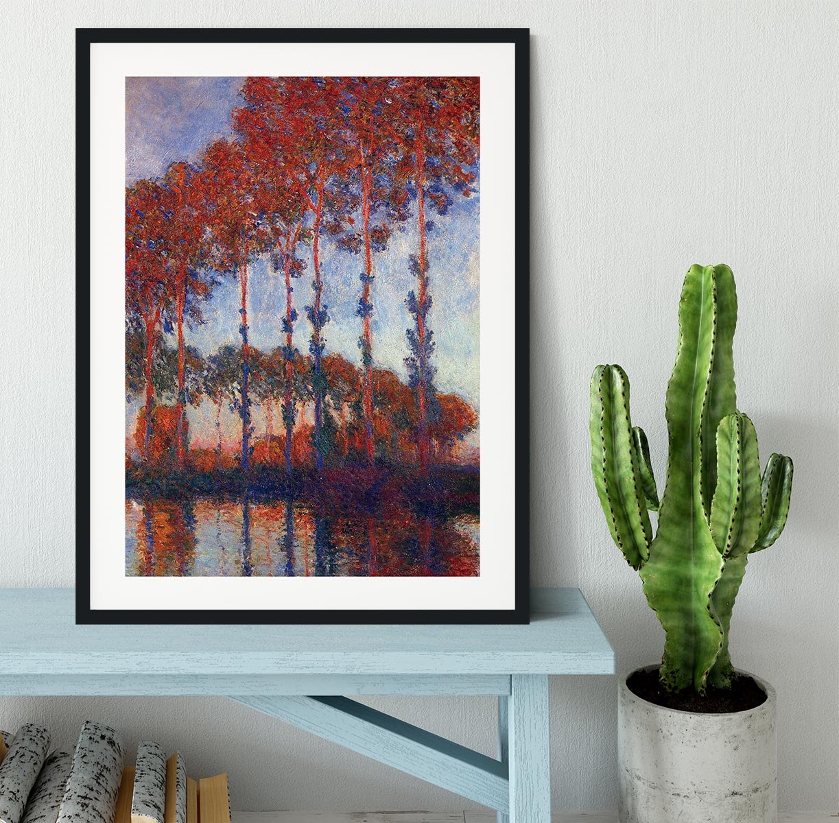 Poplars by Monet Framed Print - Canvas Art Rocks - 1