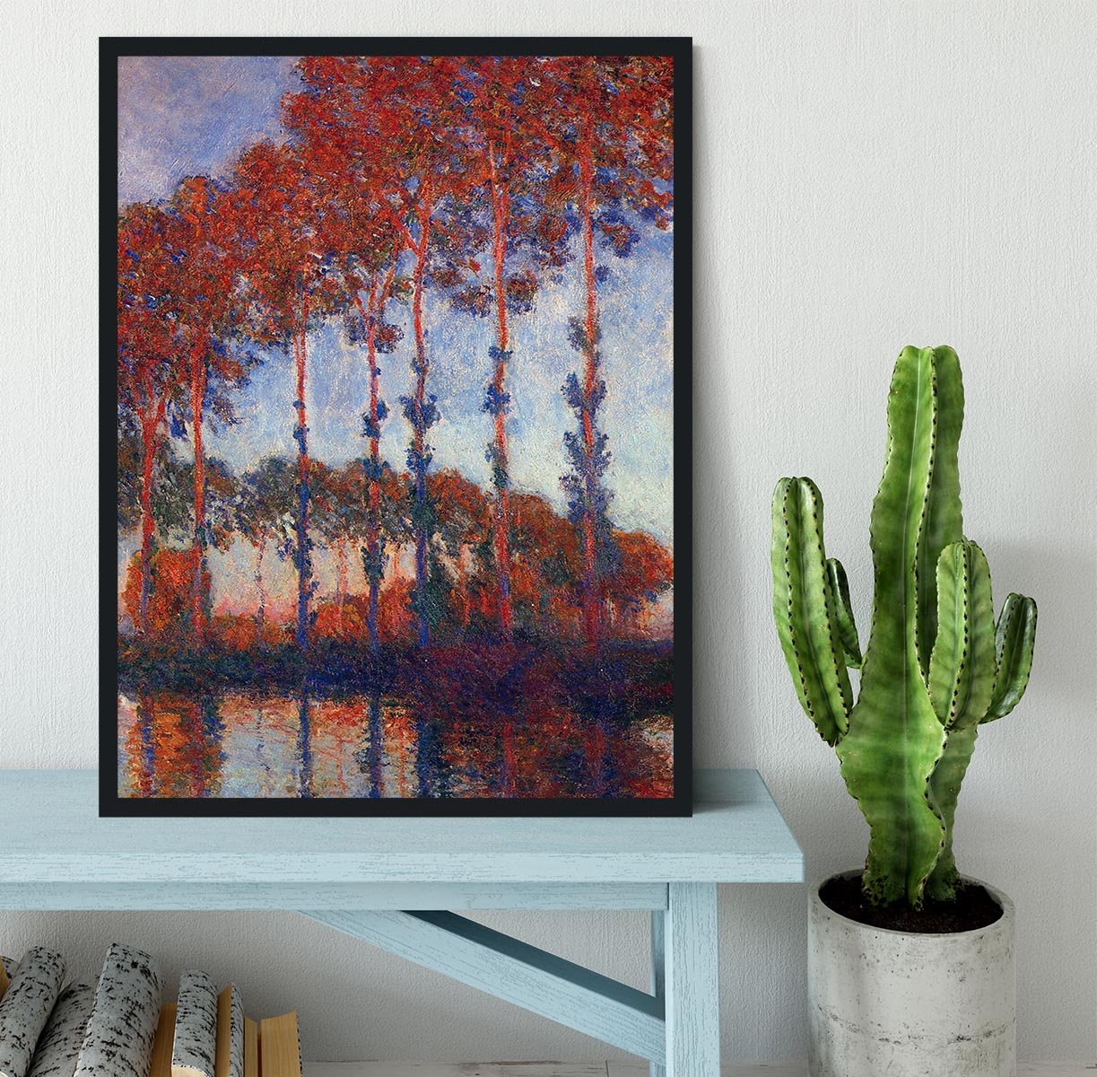 Poplars by Monet Framed Print - Canvas Art Rocks - 2