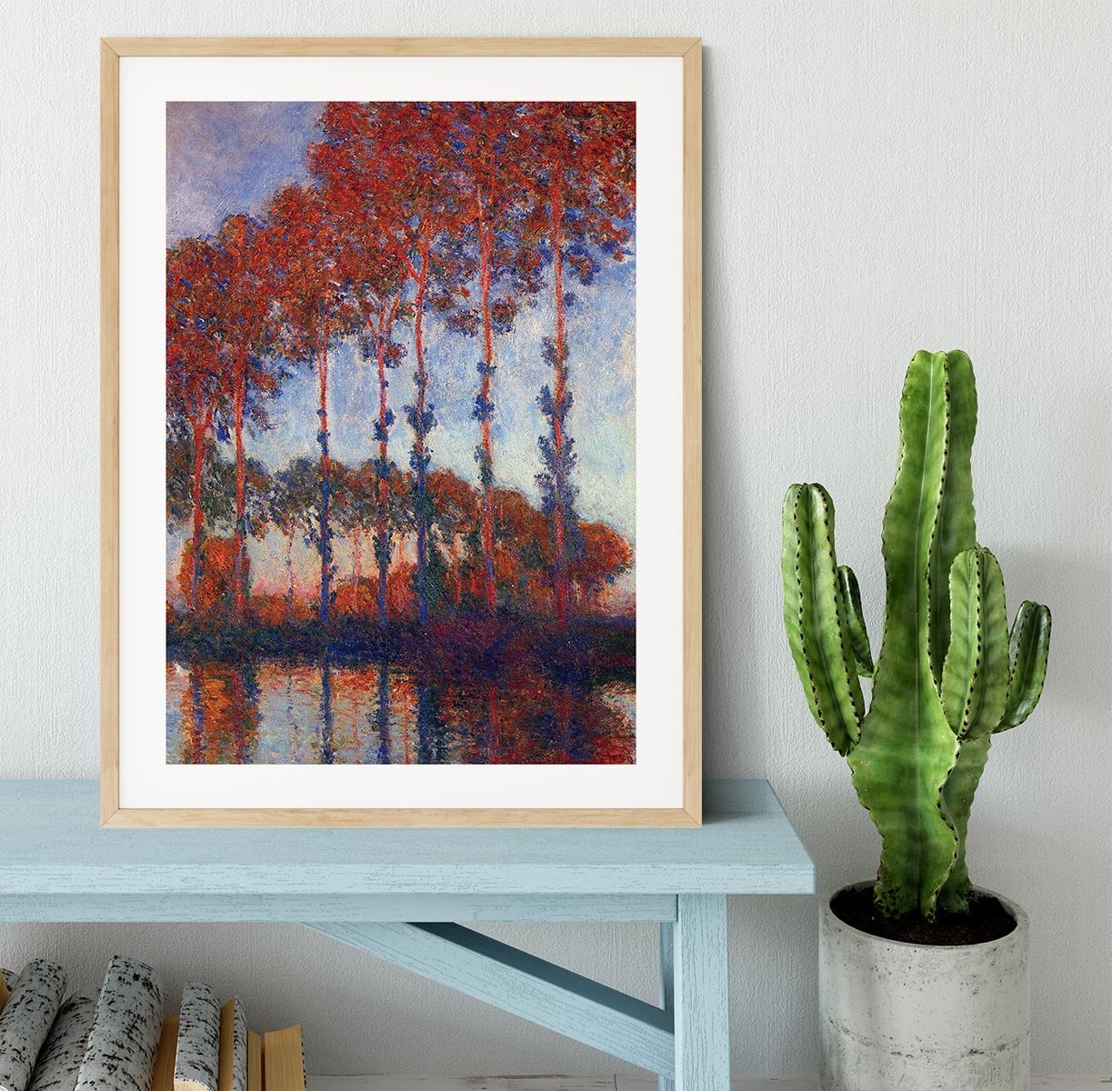 Poplars by Monet Framed Print - Canvas Art Rocks - 3