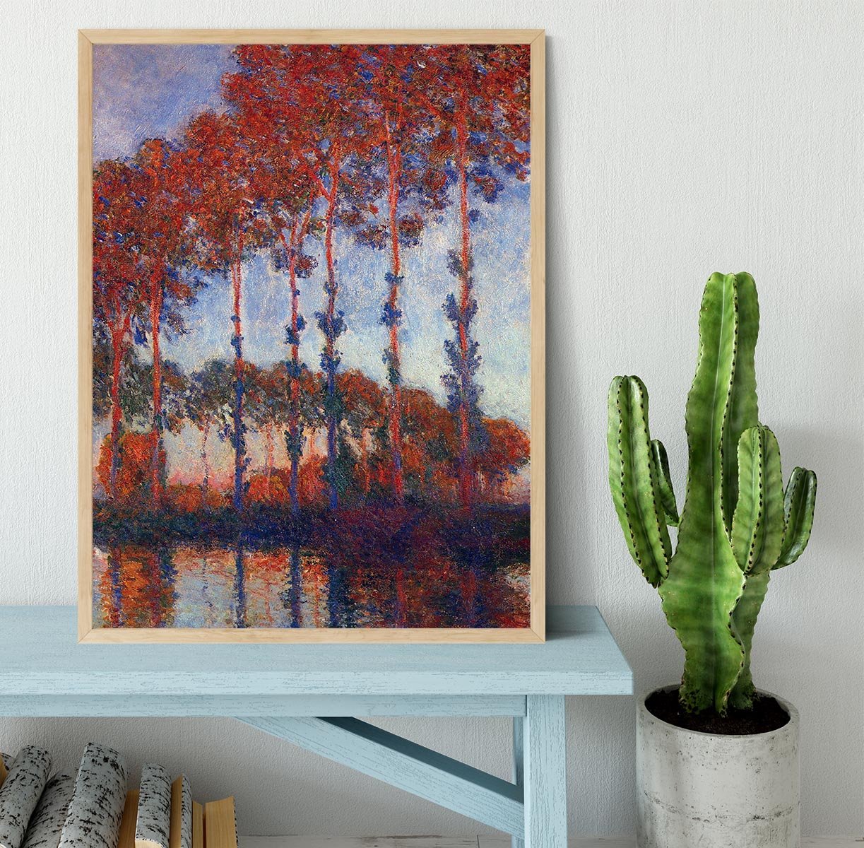 Poplars by Monet Framed Print - Canvas Art Rocks - 4