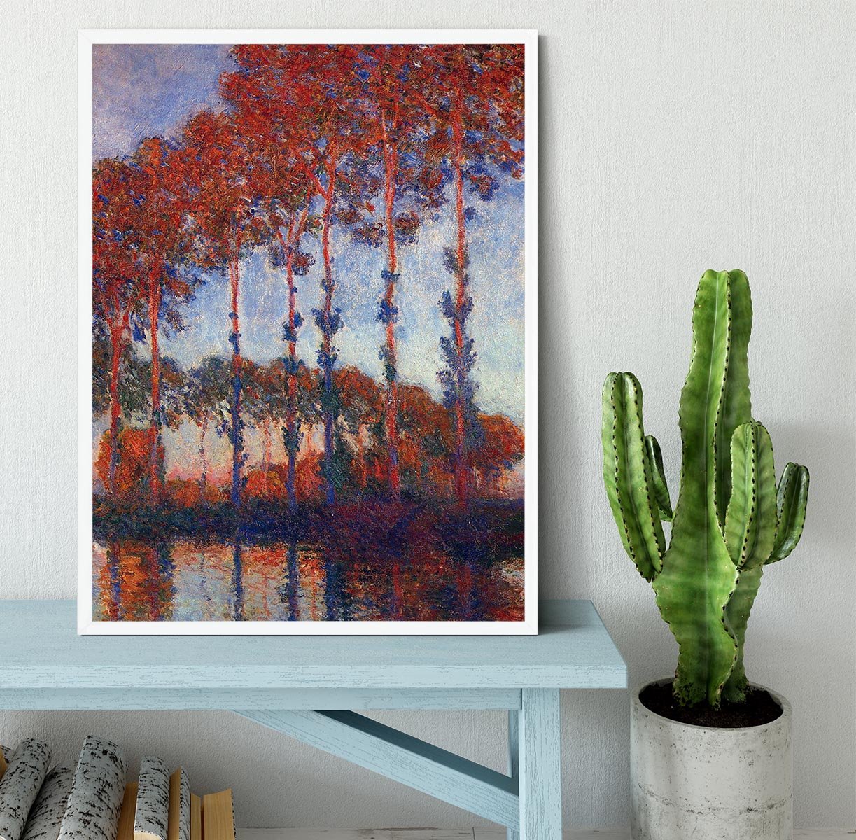Poplars by Monet Framed Print - Canvas Art Rocks -6