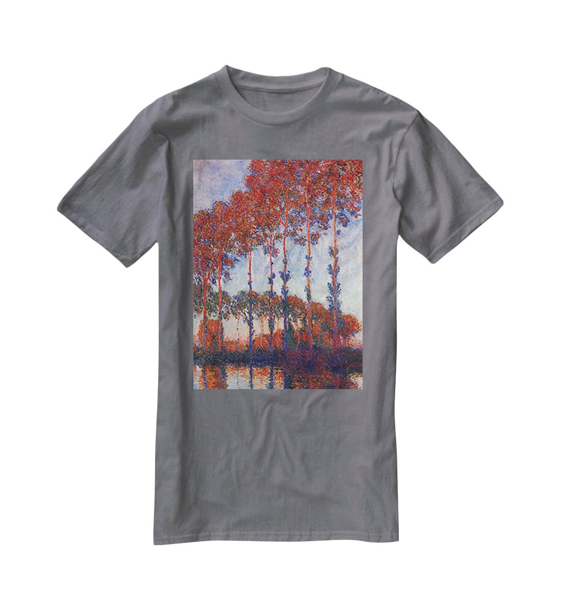 Poplars by Monet T-Shirt - Canvas Art Rocks - 3
