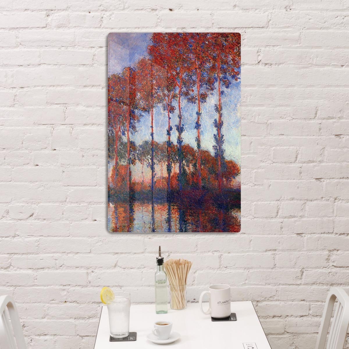 Poplars by Monet HD Metal Print