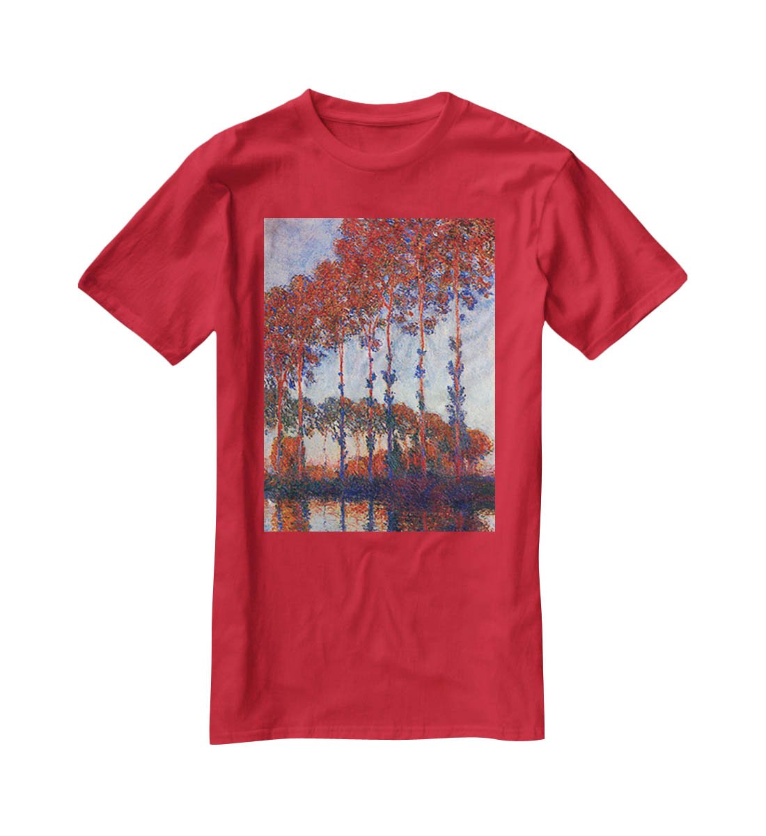 Poplars by Monet T-Shirt - Canvas Art Rocks - 4